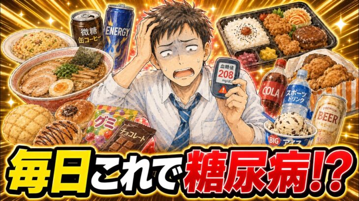 【人体検証】糖尿病になる最悪の食生活…放置した30代男性の末路【ゆっくり解説】