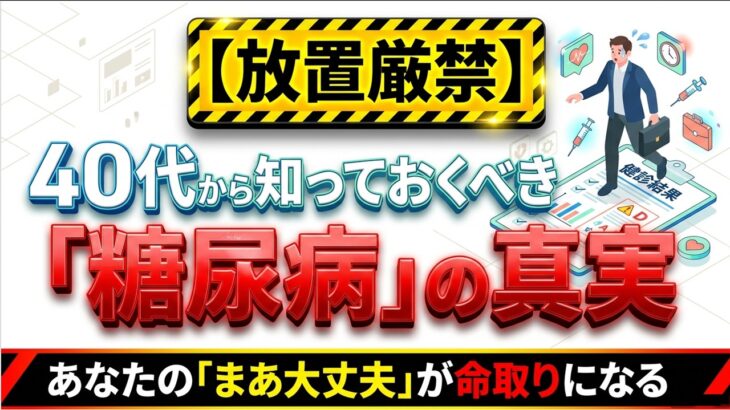 【放置厳禁】40代から知っておくべき「糖尿病」の真実：早期発見のコツとリスクマネジメント