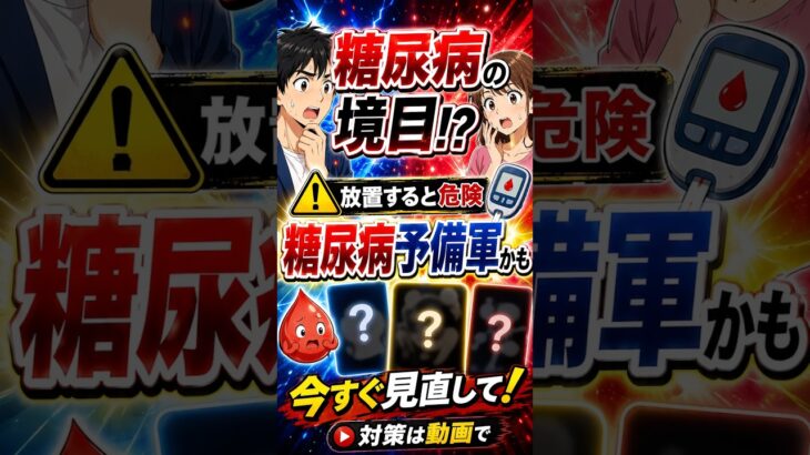【今が引き返すチャンス！糖尿病予備軍から抜け出す5つの対策法】