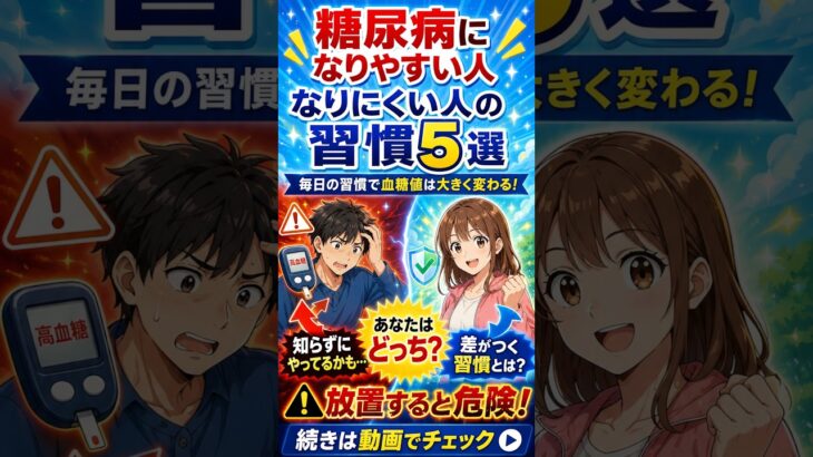 【毎日の習慣で変わる！糖尿病を防ぐ5つのポイント】
