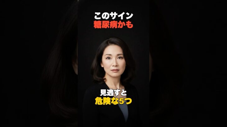 糖尿病のサイン5つ、最後が一番危険です #shorts