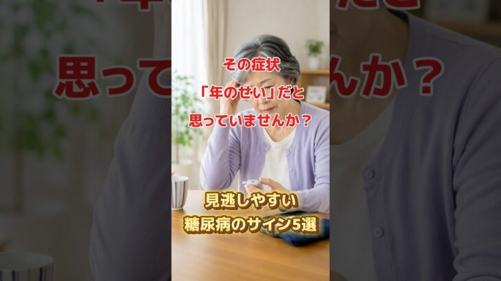 見逃しやすい糖尿病のサイン5選#shorts #糖尿病 #血糖値コントロール