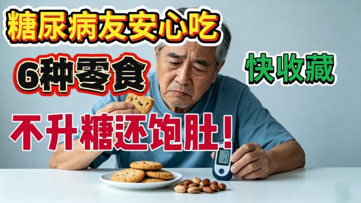 糖尿病人必看】谁说糖尿病人不能吃零食，一定要挨肚子饿，医生不说的秘密！6种零食不升糖还饱腹快收藏起来！#糖尿病 ＃糖尿病饮食 #控糖 #降血糖＃血糖管理 #糖友 #糖尿病患者#健康饮食