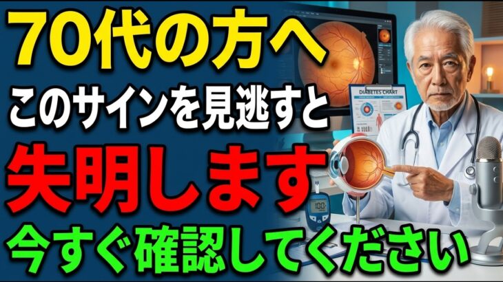 70代必見】見逃すと失明する糖尿病の危険サイン｜9割が手遅れになってから気づく