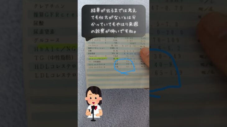 【糖尿病と血液検査】結果は来週以降で胃が・・・。#日記#糖尿病#HbA1c