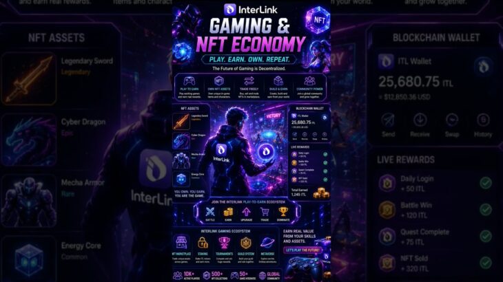 InterLink Gaming & NFT Economy ద్వారా play-to-earn కొత్త స్థాయికి చేరుతోంది .#InterLink #ITLG #ITL