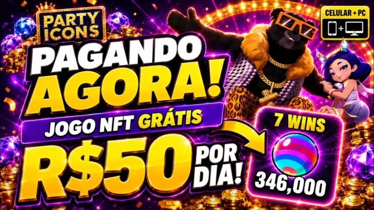 JOGO NFT GRÁTIS PAGANDO R$50 POR DIA! CELULAR E PC
