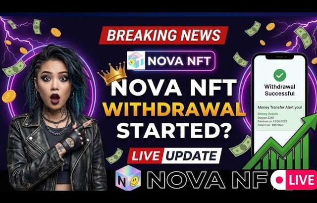 Nova NFT Very Very Important Update Withdrawal Live Program Withdrawal Start Now Today Vido Live Now