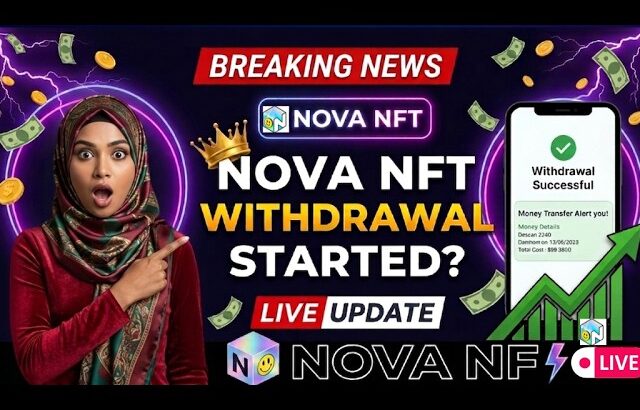 Nova NFT Very Very Important Update Withdrawal Live Program Withdrawal Start Today Video Live Now