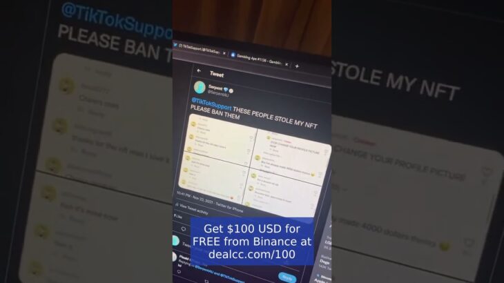 TIKTOK STOLE MY NFT!!! #nft #nfts #fyp #crypto #eth #theft