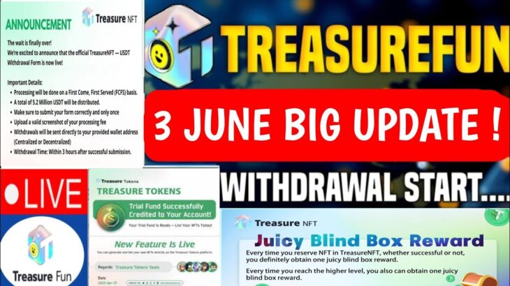 Treasure NFT New Update Today | Treasure FUN New Update Today | Treasure Nft Withdrawal