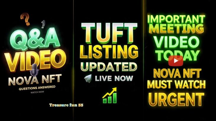 Treasure Nft Fun// Nova Nft Live Qna Mitting UpdateToday Nova Nft Tuft Listing Update Diposit Update