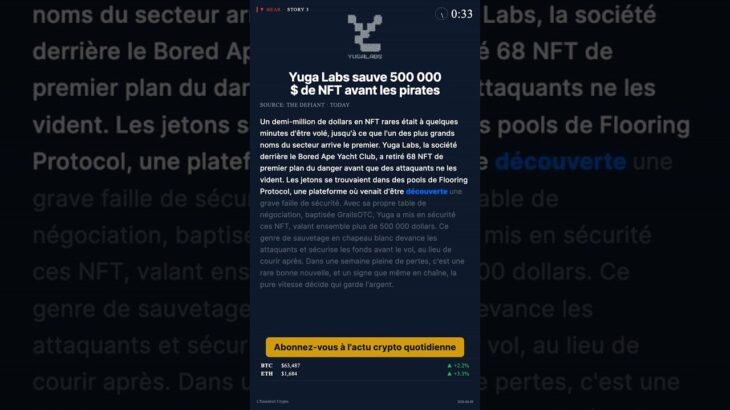 Un vol de NFT à 500 000 $ déjoué de justesse — #L’ #shorts