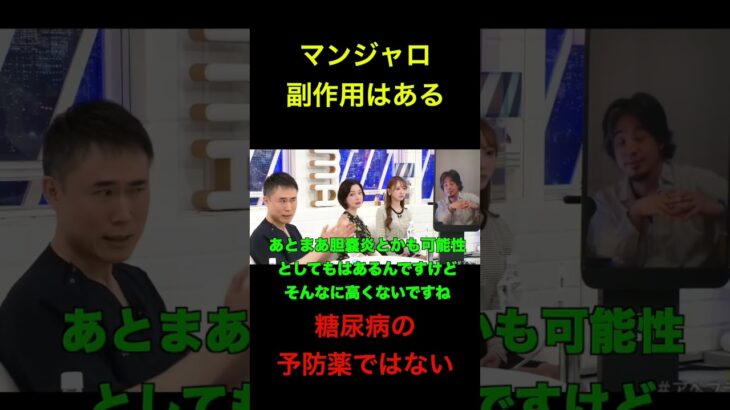 [社会問題　過度なダイエット マンジャロ② 副作用もある]　糖尿病の予防薬ではない　#経済 #政治#社会問題　    #shorts