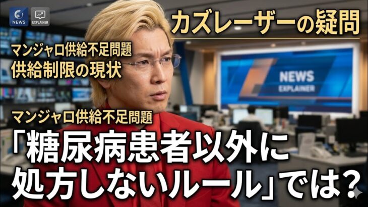 カズレーザー　マンジャロ問題で疑問「糖尿病患者以外に処方しないというルールをつくればいいだけでは」