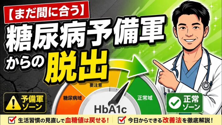 【糖尿病予備軍】今ならまだ間に合う！専門医が教える脱出ガイド