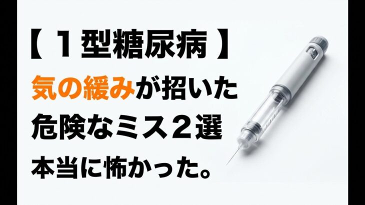 【１型糖尿病】気が緩んでいました。低血糖が止まらなくなった理由