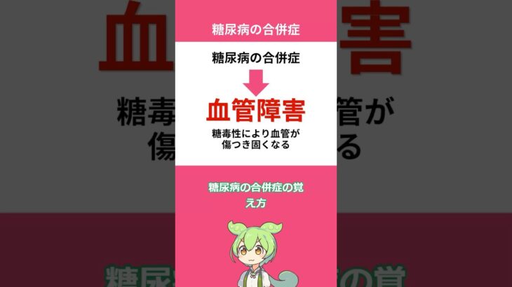 糖尿病の合併症　覚え方　　　#看護師国家試験  #薬剤師国家試験