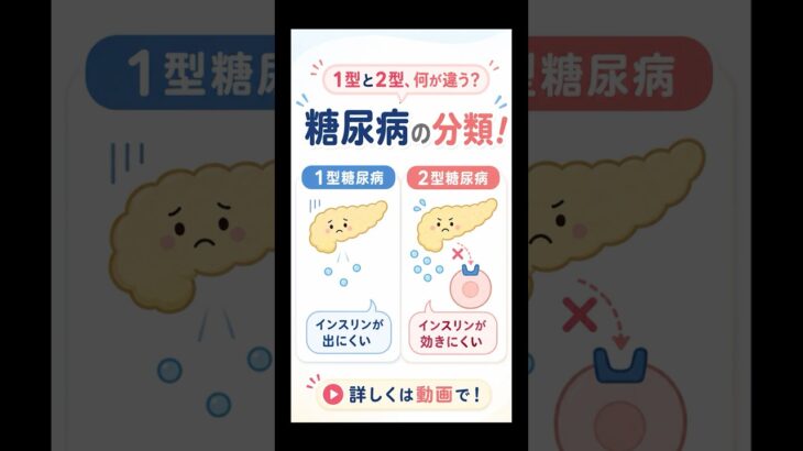 【医療系の試験に頻出】糖尿病の仕組みと分類！