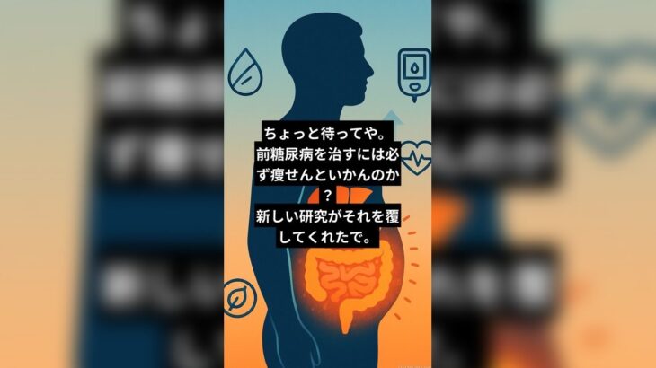 ちょっと待ってや。前糖尿病を治すには必ず痩せんといかんのか？新しい研究がそれを覆
