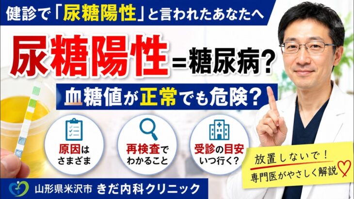 【尿糖陽性＝糖尿病？】血糖値が正常でも危険？健診で指摘された時に必ず見る動画