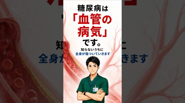 糖尿病は「血管の病気」です。#糖尿病 #健康 #血管 #健康寿命 #理学療法士 #予防医学 #健康