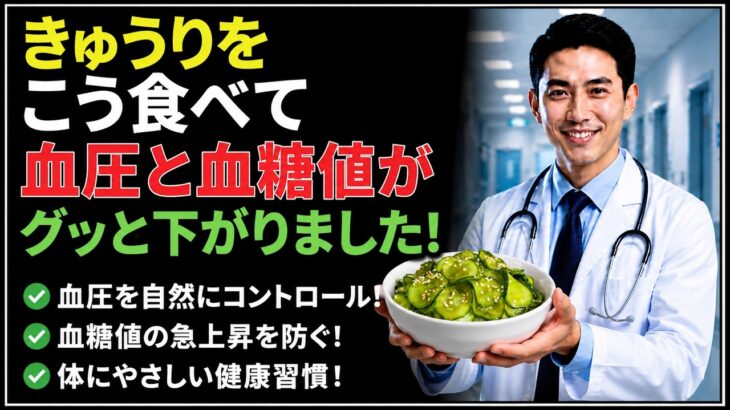 糖尿病・高血圧がある方は必見！きゅうりを最も効果的に食べる時間と方法まとめ｜健太先生の健康ノート