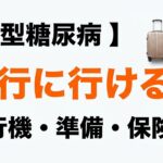 【1型糖尿病】旅行に行ける!準備・飛行機・保険まで・・・いろいろ話しましょう
