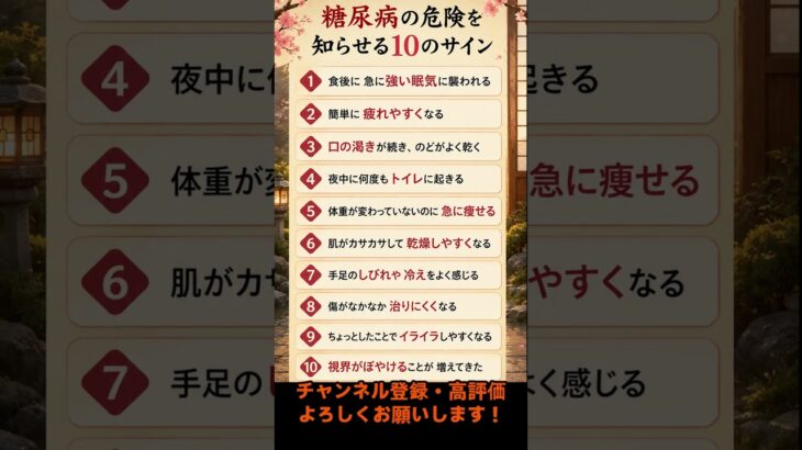 糖尿病の危険を知らせる10のサイン #健康 #シニア健康 #健康習慣 #開運