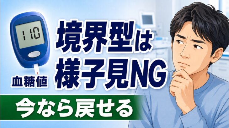 【空腹時血糖110以上】境界型糖尿病と言われたら？今すぐ始めたい3つの対策｜糖尿病専門医が解説