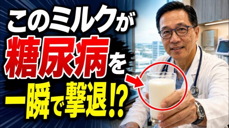 【血糖値激減】糖尿病なら絶対に飲むべき「最高のミルク」とは？2型糖尿病の悪化を防ぐ最強の飲み物