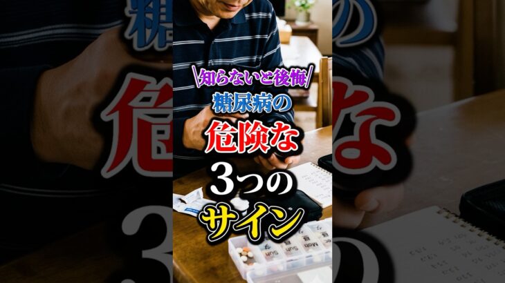 知らないと後悔する！糖尿病の危険な3つのサイン #シニア#高齢者 #糖尿病 #健康