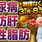 【3ヶ月-8kg】内臓脂肪が減って脂肪肝まで改善する!?痩せて血糖値も改善する奇跡の方法【糖尿病専門クリニック現役医師】