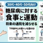 糖尿病に対する食事と運動（30代、40代、50代向け）