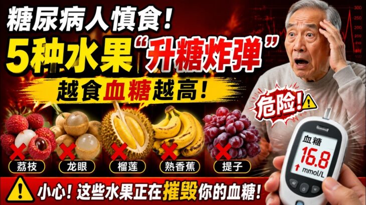 糖尿病人慎食！5种水果系「升糖炸弹」，越食血糖越高