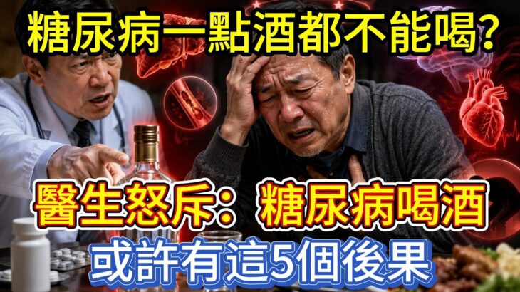 糖尿病一點酒都不能喝？醫生怒斥：糖尿病喝酒，或許有這5個後果！