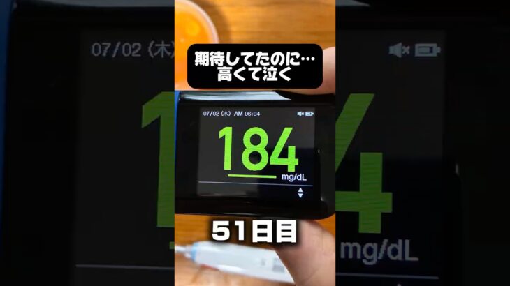 51日目の記録… #ダイエット #糖尿病 #血糖値 #血糖値コントロール #血糖値測定