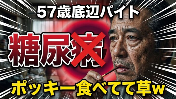 【底辺】57歳バイトキリちゃん大先生、肝臓病糖尿病なのにポッキー食べる何一つ面白くない動画を投稿してしまう【はずれ回】