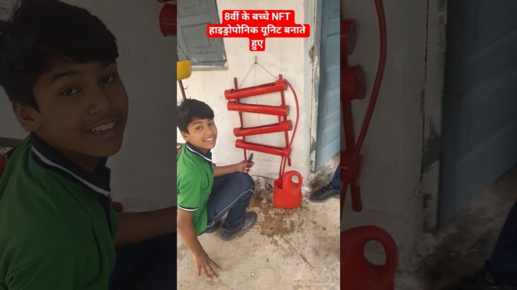 8वीं के बच्चे NFT हाइड्रोपोनिक यूनिट बनाते हुए# #youtubeshorts #ytshorts#trending #viral #hydroponic
