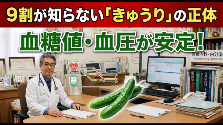 糖尿病・高血圧を改善！9割が知らない「きゅうり」の正しい食べ方