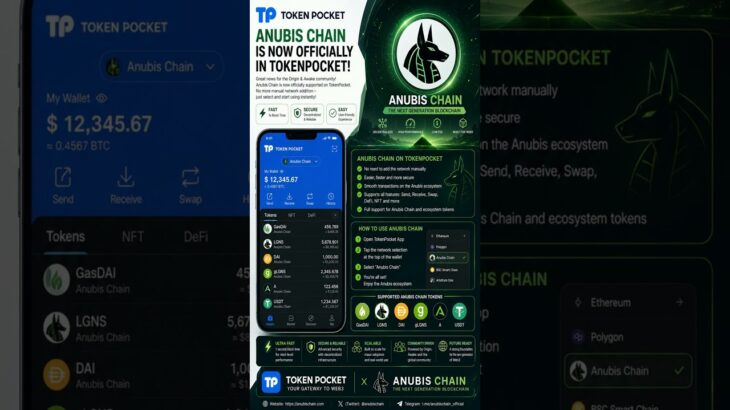 🔥 Anubis Chain TokenPocket Wallet पर LIVE! | 1-Second Transactions 🚀 | Origin News