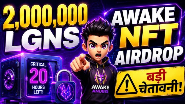 Awake NFT Airdrop Complete Guide: 20 लाख LGNS Tokens कैसे मिलेंगें? | Rules & Timeline