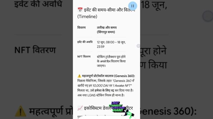 Awake NFT के साथ V2 rank की आय एवं Anubis blockchain के आमदनी मे हिस्सेदारी पाने का सुनहरा अवसर 💥✌️