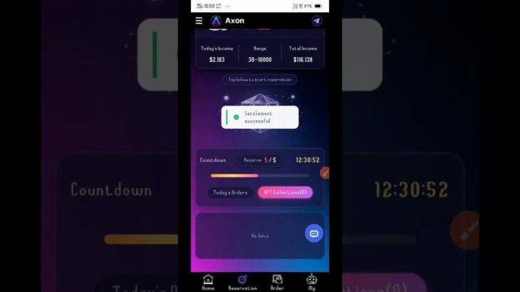 Axon NFT Daily Reservation Income #axonnft