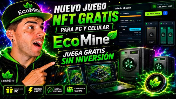 🎁GANA un NFT GRATIS de $20 USDT💸Empieza Sin Invertir Nada | EcoMine NFT (PC y Celular)