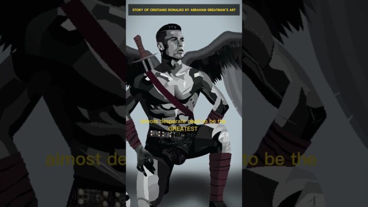 My NFT Drawing Of Cristiano Ronaldo, titled: THE SCARS OF AN ANGEL.  #cristianoronaldo #thegoat