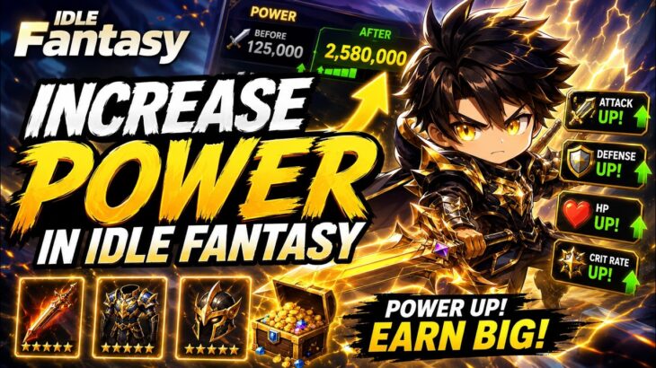 NEW IDLE NFT GAME. HOW TO INCREASE COMBAT POWER IN IDLE FANTASY