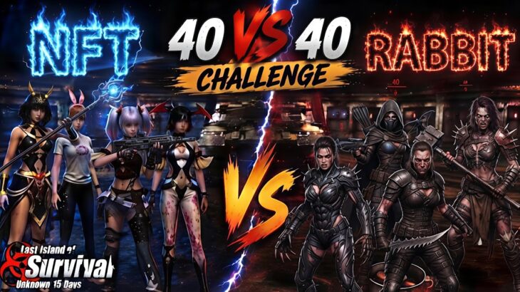 NFT LEGION vs RABBIT LEGION 🔥 40 vs 40 Ranked Challenge Server | Last island of survival gameplay