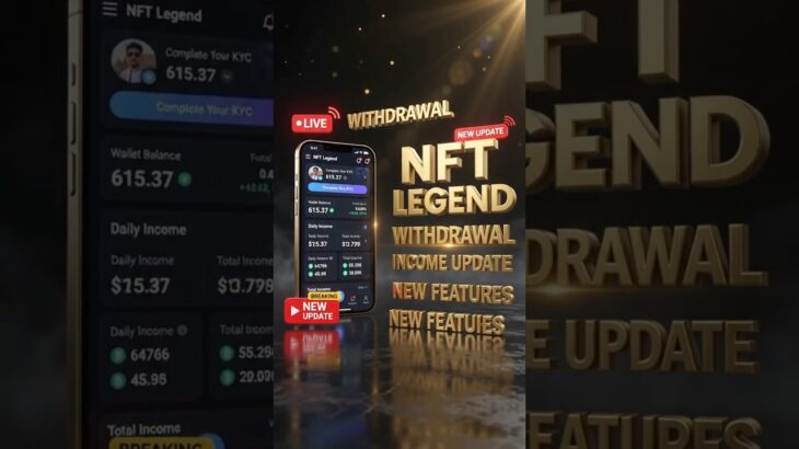 NFT Legend New Update | NFT Legend ka withdrawal update #shorts #nftlegend