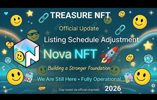New update Dear NOVA NFT Community,💎 First and foremost, wen new update vairl TREASURE NFT